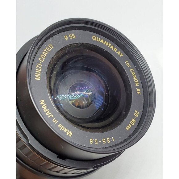 Quantaray 28-80mm f/3.5-5.6 AF Lens for Canon – Multi-Coated Vintage Japan Optic - Picture 2 of 12
